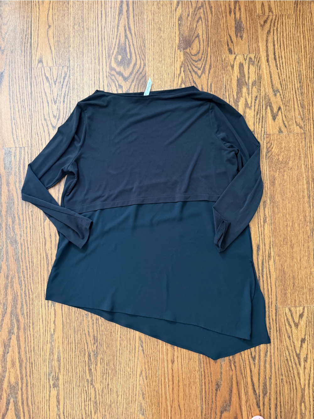 NY Collecfion Black Asymmetric Top